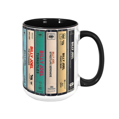 Billy Joel Albums Cassette Retro Collection Accent Mug
