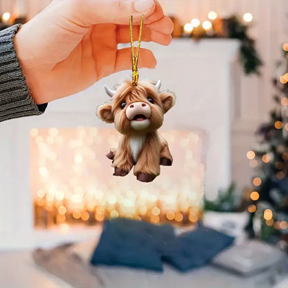 Cow Super Cute Acrylic Ornament - Gift For Cow Lover's