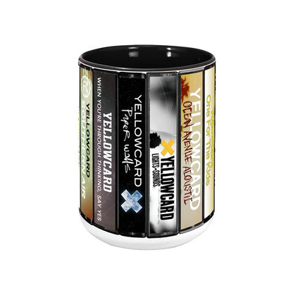 Yellowcard Albums Cassette Collection Retro Accent Mug