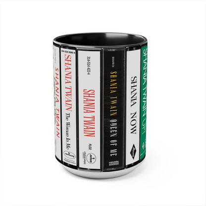 Shania Twain Albums Cassette Collection Retro Accent Mug