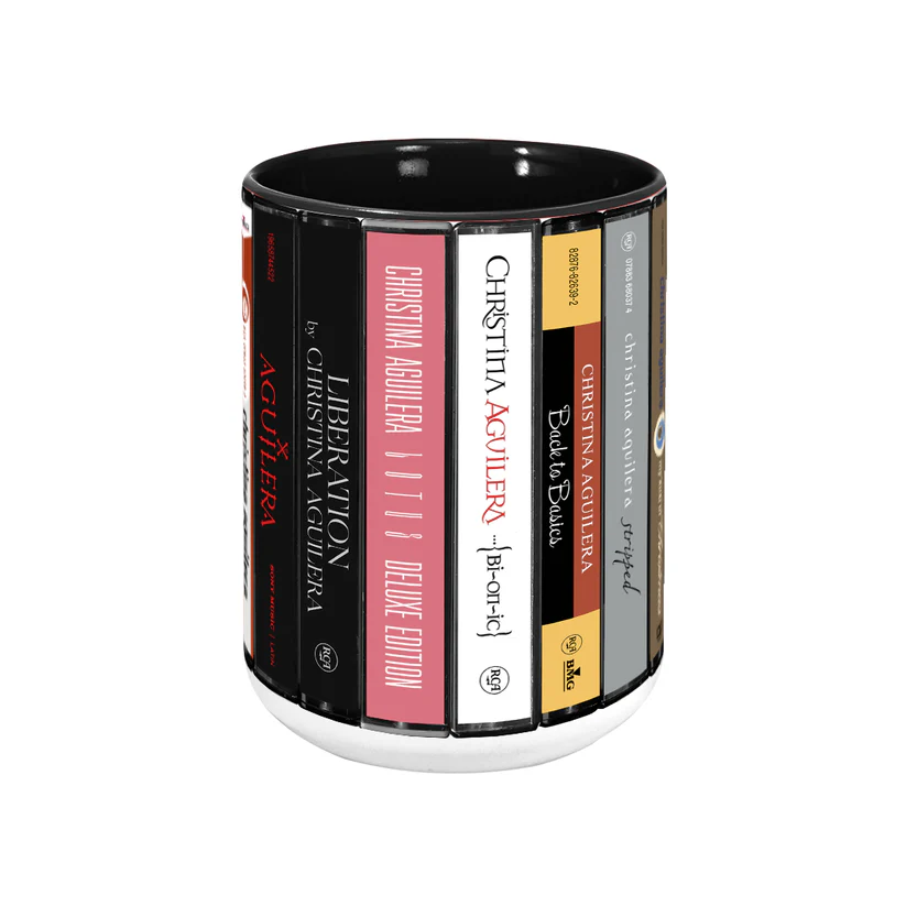 Christina Aguilera Albums Cassette Collection Retro Accent Mug