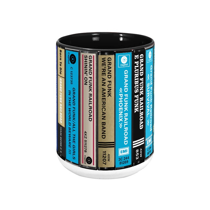 Grand Funk Railroad Albums Cassette Collection Retro Accent Mug