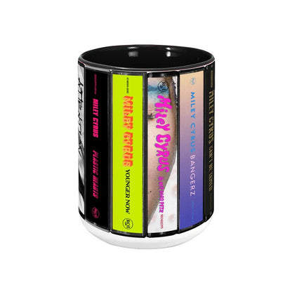 Miley Cyrus Albums Cassette Collection Retro Accent Mug