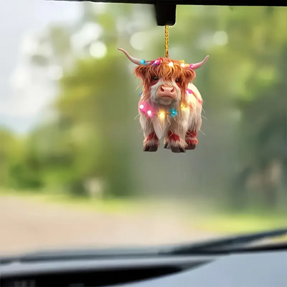 Cute Cow Colorful Lights Acrylic Ornament - Gift For Cow Lover's