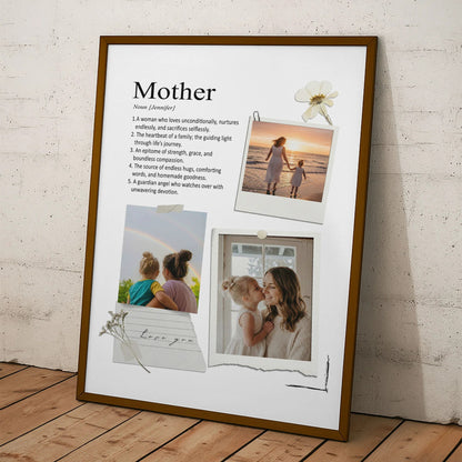 Mother Definition Mother's Day Gift For Mom, Mum, Wife - Personalized Canvas And Poster
