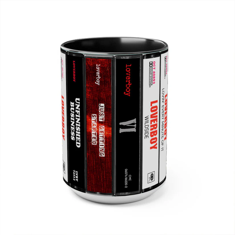 Loverboy Albums Cassette Collection Retro Accent Mug