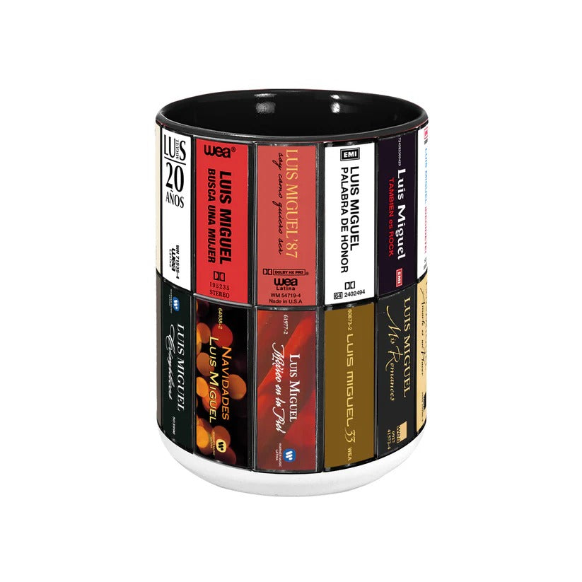 Luis Miguel Albums Cassette Collection Retro Accent Mug