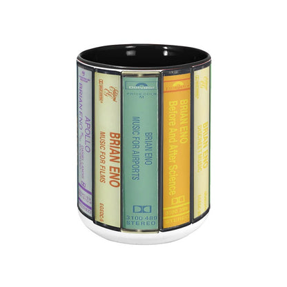Brian Eno Albums Cassette Retro Collection Accent Mug