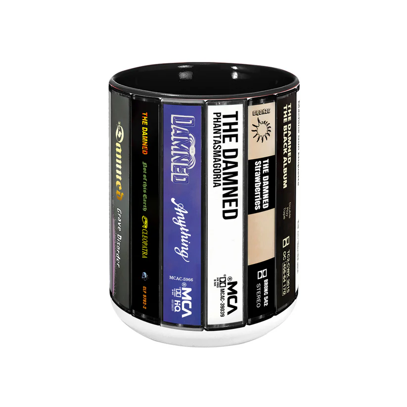 The Damned Albums Cassette Collection Retro Accent Mug