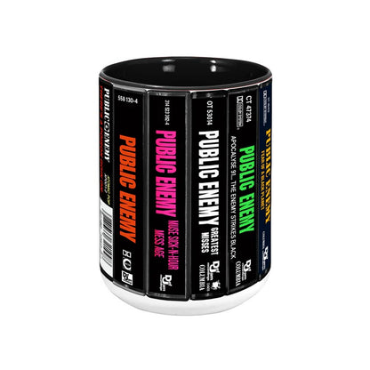Public Enemy Albums Cassette Collection Retro Accent Mug