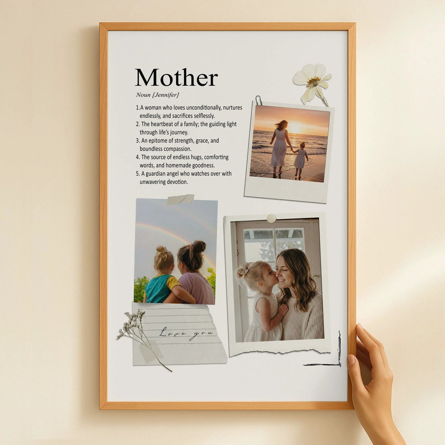 Mother Definition Mother's Day Gift For Mom, Mum, Wife - Personalized Canvas And Poster