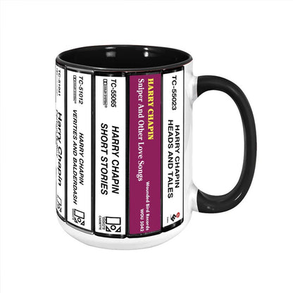 Harry Chapin Albums Cassette Collection Retro Accent Mug