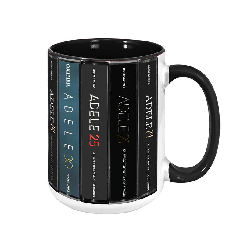 Adele Albums Cassette Collection Retro Accent Mug