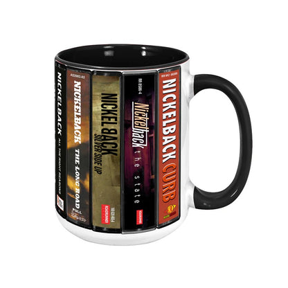 Nickelback Albums Cassette Collection Retro Accent Mug