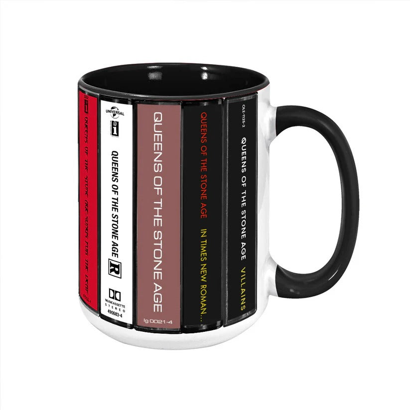 Queens Of The Stone Age Albums Cassette Collection Retro Accent Mug