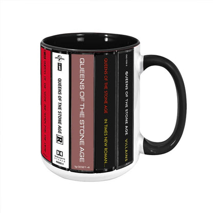 Queens Of The Stone Age Albums Cassette Collection Retro Accent Mug