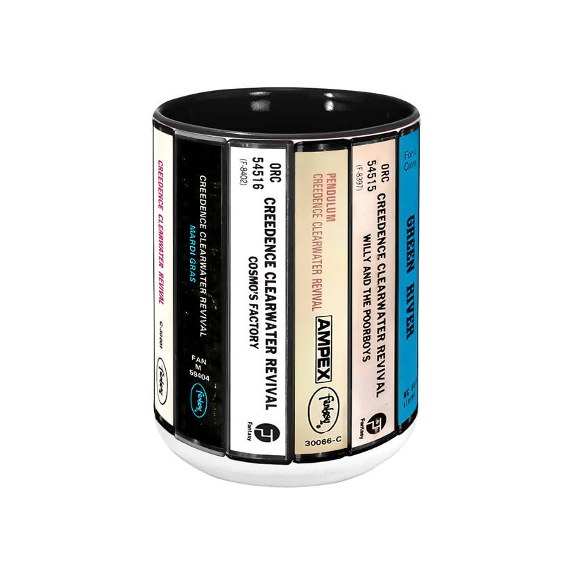 Creedence Clearwater Revival Albums Cassette Collection Retro Accent Mug
