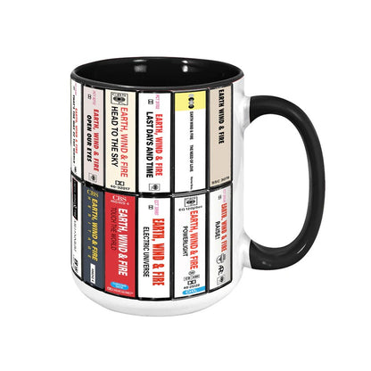 Earth, Wind & Fire Albums Cassette Collection Retro Accent Mug