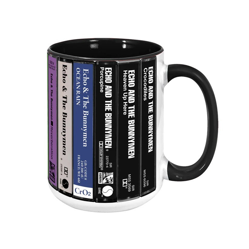 Echo & The Bunnymen Albums Cassette Collection Retro Accent Mug