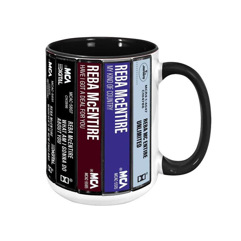 Reba McEntire Albums Cassette Retro Collection Accent Mug