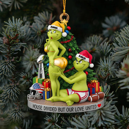 Green Monster Couple - Personalized Gifts For Couple Ornament