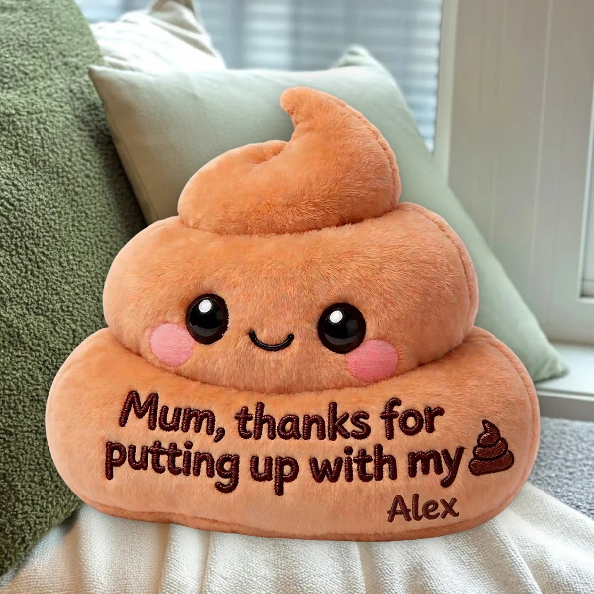 Thanks For Putting Up With My Sh_t - Personalized Mother Pillow