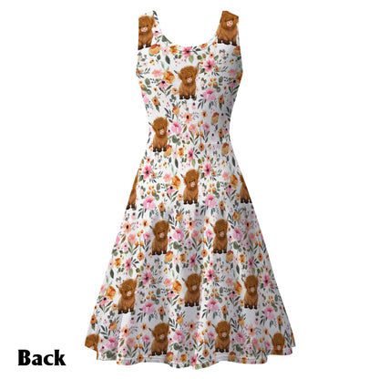 Just A Girl Who Loves Highland Cows- Personalized Sleeveless Dress