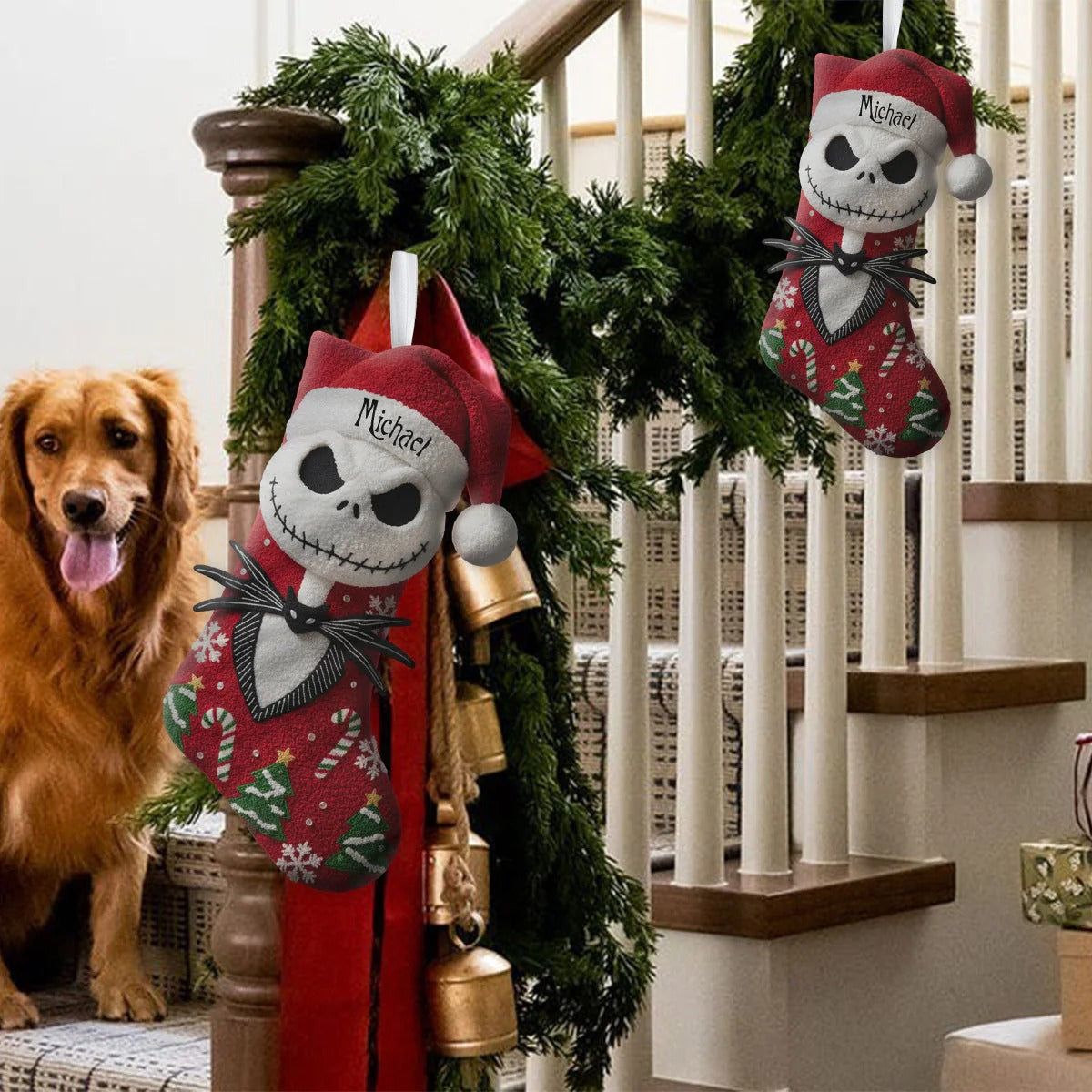 Personalised Couple Scary Christmas Stocking