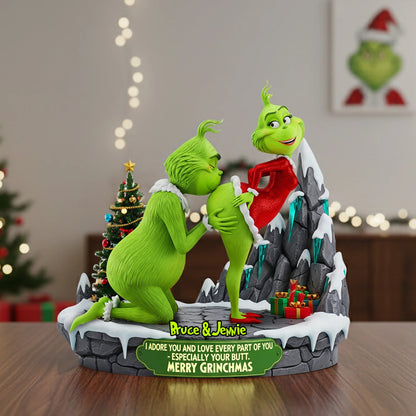 Funny Green Monsters - Personalized Couple Acrylic Plaque