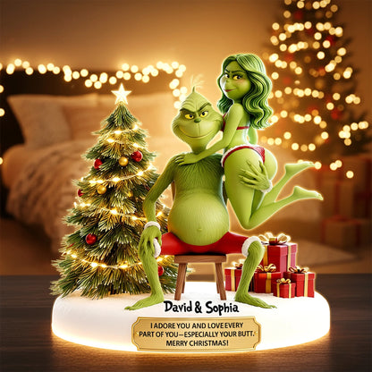 Mischievous Green Couples Light Box - Personalized Gift For Couples