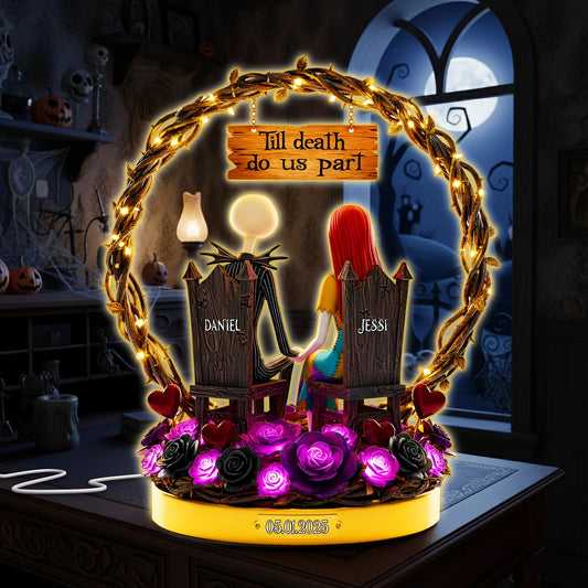 Dark Romance Custom Shape Acrylic Light Box - Personalized Gift For Couples