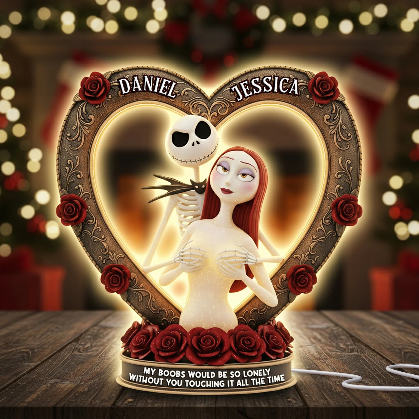 Spooky Couple Light Box - Personalized Gift For Couples