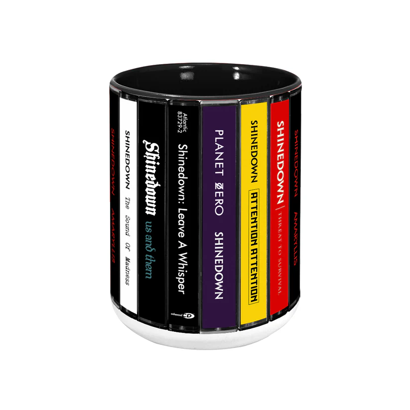 Shinedown Albums Cassette Collection Retro Accent Mug