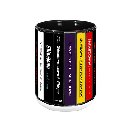 Shinedown Albums Cassette Collection Retro Accent Mug