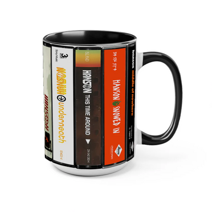 Hanson Albums Cassette Collection Retro Accent Mug