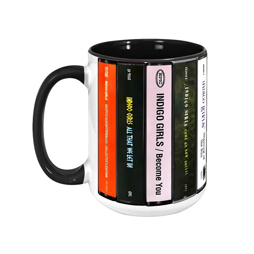 Indigo Girls Albums Cassette Collection Retro Accent Mug