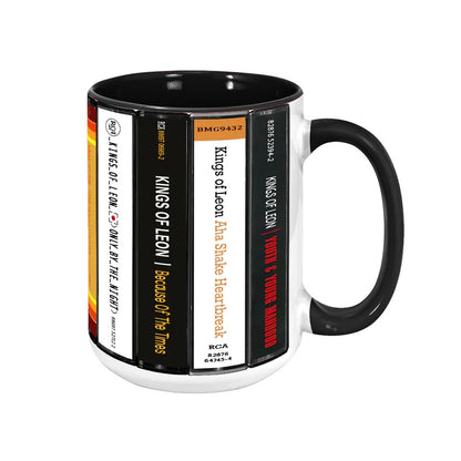 Kings Of Leon Albums Cassette Collection Retro Accent Mug