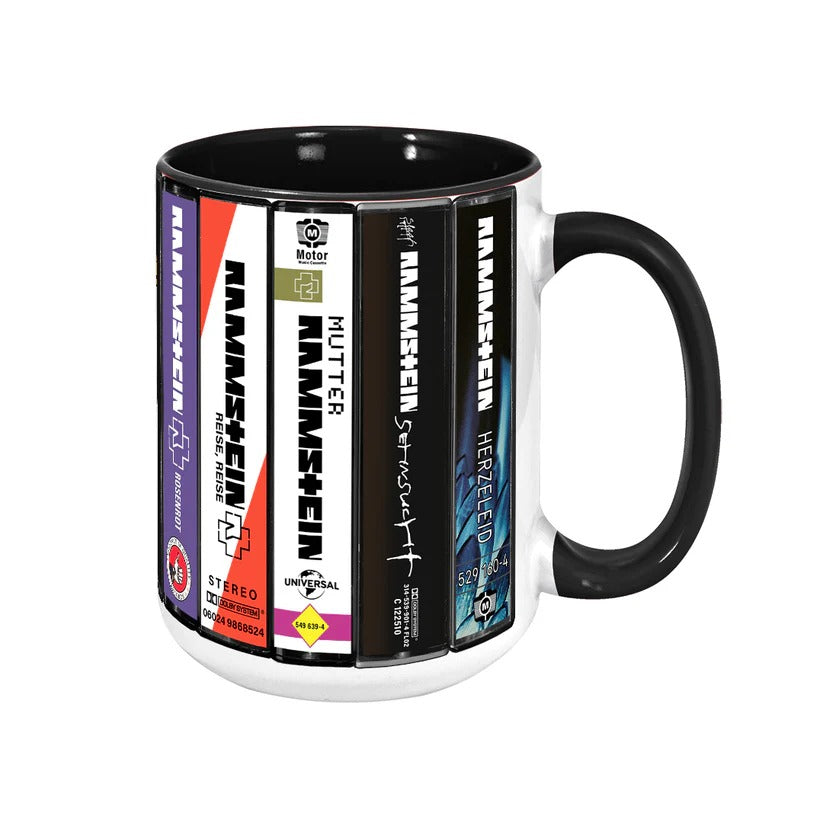 Rammstein Albums Cassette Collection Retro Accent Mugs