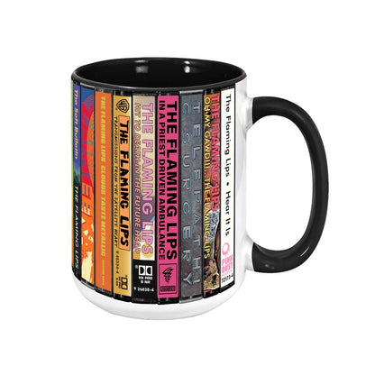 The Flaming Lips Albums Cassette Collection Retro Accent Mug