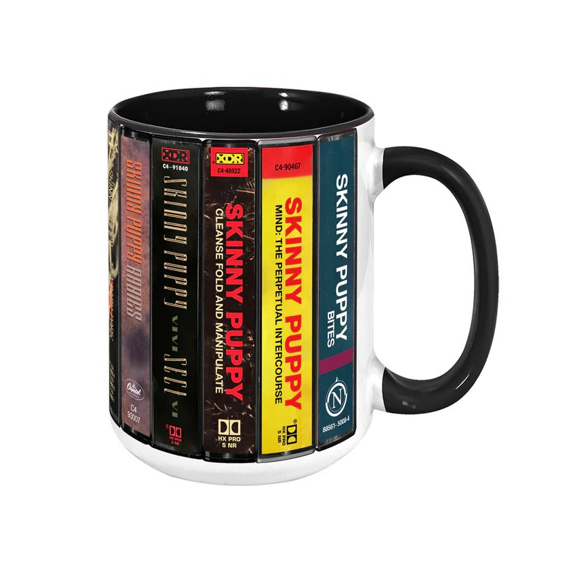Skinny Puppy Albums Cassette Collection Retro Accent Mug