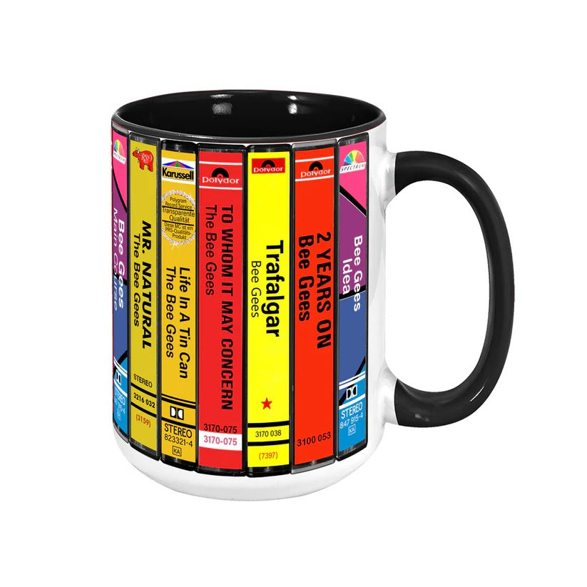 Bee Gees Albums Cassette Collection Accent Mug