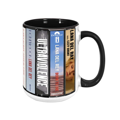 Lana Del Rey Albums Cassette Collection Retro Accent Mug
