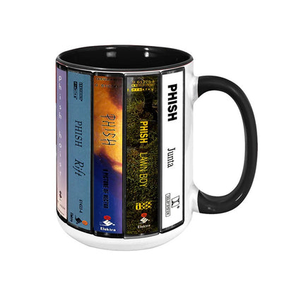 Phish Albums Cassette Collection Retro Accent Mug