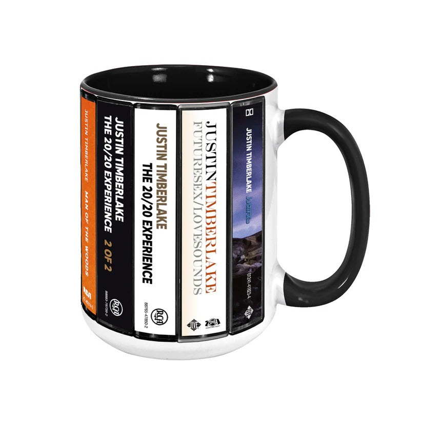 Justin Timberlake Albums Cassette Collection Retro Accent Mug