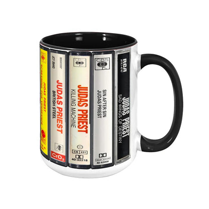 Judas Priest Albums Cassette Retro Collection Accent Mug