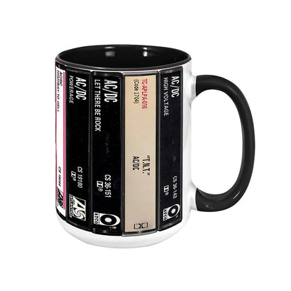 AC_DC Albums Cassette Retro Collection Accent Mug