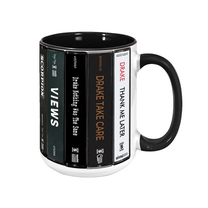 Drake Albums Cassette Collection Retro Accent Mug