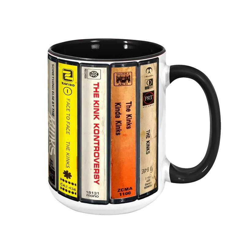 The Kinks Albums Cassette Retro Collection Accent Mug