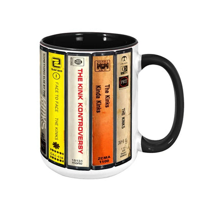 The Kinks Albums Cassette Retro Collection Accent Mug