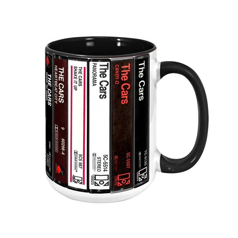 The Cars Albums Cassette Collection Retro Accent Mug